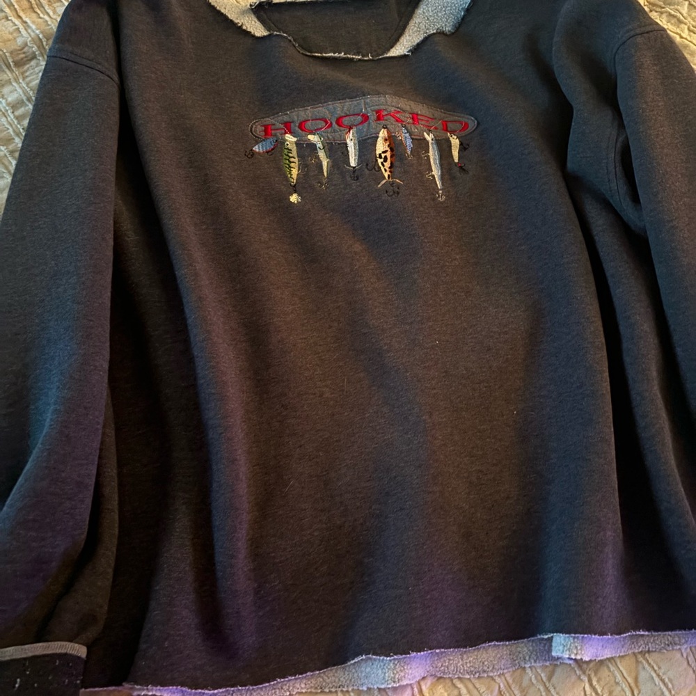 Embroidered Hooked Pullover, Super Cozy! View 2